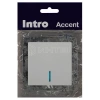 Выключатель 1-кл. СП Accent 6-102-01 10А IP20 250В с подсветкой AL/CU бел. Intro Б0063445 изображение, фото