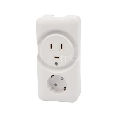 Розетка 2-м ОП РШ/Евро 32А/16А 2P+PE 250В для электроплиты бел. Rexant 11-8982 изображение, фото