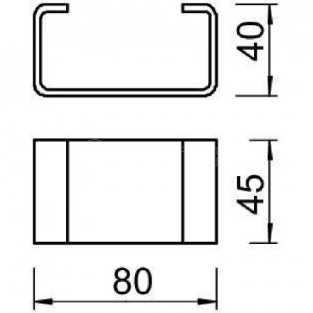 Распорка С-образная DSK 45 FT гор. цинк OBO 6416500 изображение, фото