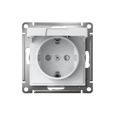 Розетка AtlasDesign 16А IP20 с заземл. защ. шторки с крышкой быстрозажим. клем. механизм бел. Systeme Electric ATN000146S изображение, фото