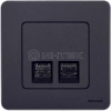 Розетка компьютерная 2-м Inspiria RJ45 кат.5E UTP антрацит IEK 673838 изображение, фото