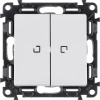 Выключатель 2-кл. СП Valena Life 10А IP20 250В 10AX с подсветкой с лицев. панелью механизм бел.  Legrand 752428 изображение, фото