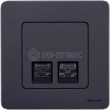 Розетка компьютерная 2-м Inspiria RJ45 кат.6 UTP механизм антрацит IEK 673843 изображение, фото