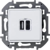 Устройство зарядное Inspiria с 2-мя USB разьемами A и C 240В/5В 3000мА бел. IEK 673760 изображение, фото