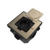 Лючок MultiDesk MDK21 с розеткой 2P+E 16А 250В IP44 с монтажной коробкой для бетонных полов никель Systeme Electric MDK21202NC изображение, фото