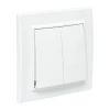 Выключатель 2-кл. СП Минск 10А IP20 бел. Basic EKF ERV10-023-10 изображение, фото