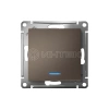 Выключатель 1-кл. СП AtlasDesign 10А IP20 (сх. 1а) 10AX с подсветкой механизм мокко Systeme Electric ATN000613 изображение, фото