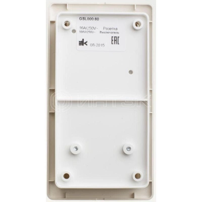Блок комбинированный Glossa (розетка + 1-кл. выкл.) беж. Systeme Electric GSL000260 изображение, фото