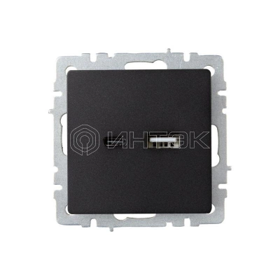 Розетка BRITE USB A+C 18Вт РЮ11-1-БрЧ механизм черн. IEK BR-U22-018-K02 изображение, фото