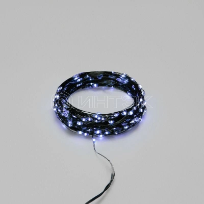 Гирлянда "Роса" 20м 200LED бел. IP20 230В с контроллером провод зел. Neon-Night 303-265 изображение, фото