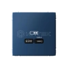 Розетка USB ArtGallery тип C 65Вт QC PD высокоскор. ЗУ механизм аквамарин Systeme Electric GAL001127 изображение, фото
