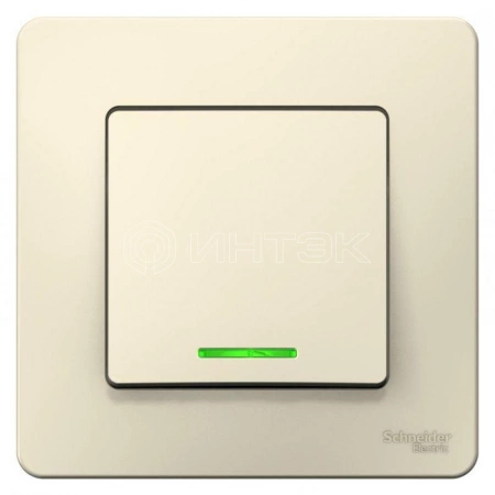 Переключатель проходной 1-кл. СП Blanca 10А IP20 (сх. 6) 250В с подсветкой молочн. Systeme Electric BLNVS010612 изображение, фото
