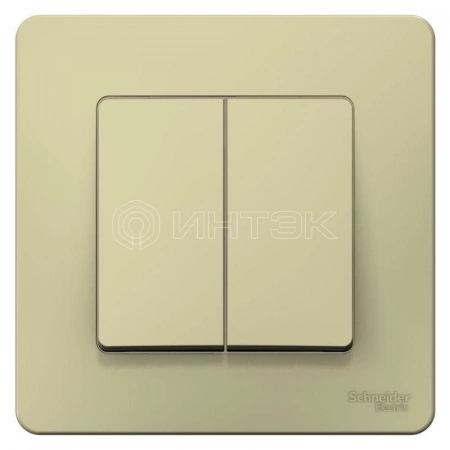 Переключатель проходной 2-кл. СП Blanca 10А IP20 (сх. 6+6) 250В беж. Systeme Electric BLNVS106607 изображение, фото
