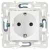 Розетка SKANDY 16А с заземл. защ. шторки SK-R04W арктич. бел. IEK SK-R14-16-K01 изображение, фото