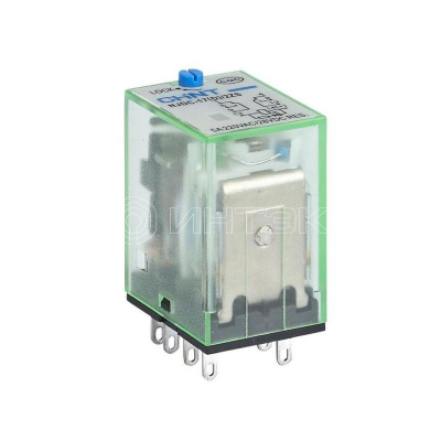 Реле промежуточное с кнопкой тестирования NJDC-17(D)/4ZS 4 конт. с инд. LED 3А AC220В (R) CHINT 651141 изображение, фото