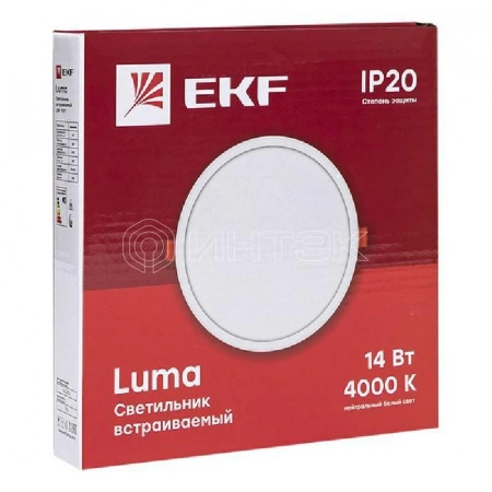 Светильник светодиодный ДВО 1007 14Вт 4000К IP20 встраив. Basic EKF DLL-1007-14-4000 изображение, фото