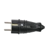 Вилка прямая MultiSet 16А 250В IP44 с заземл. каучук черн. Systeme Electric MST4001BK изображение, фото