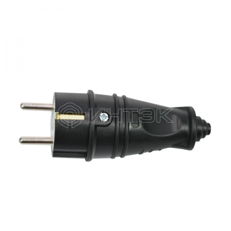 Вилка прямая MultiSet 16А 250В IP44 с заземл. каучук черн. Systeme Electric MST4001BK изображение, фото