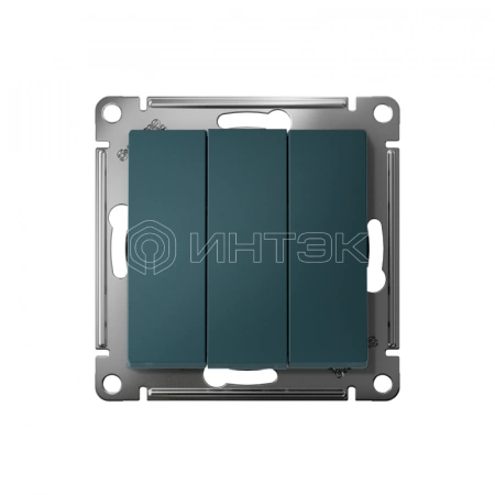 Выключатель 3-кл. СП AtlasDesign 10А IP20 (сх. 1+1+1) 10AX механизм изумруд Systeme Electric ATN000831 изображение, фото