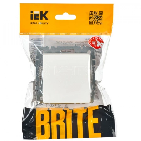 Выключатель 1-кл. СП BRITE ВС10-1-0-БрБ 10А механизм бел. IEK BR-V10-0-10-K01 изображение, фото