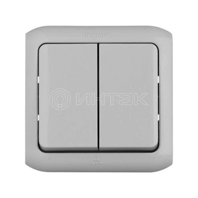 Выключатель 2-кл. ОП Quteo 10А IP44 250В 10AX сер. Legrand 782332 изображение, фото