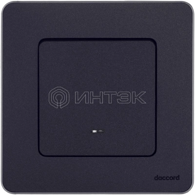 Выключатель 1-кл. Inspiria 10А IP20 250В 10AX с подсветкой/индикацией механизм антрацит IEK 673613 изображение, фото
