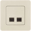 Розетка компьютерная 2-м Inspiria RJ45 кат.6 UTP механизм сл. кость IEK 673841 изображение, фото