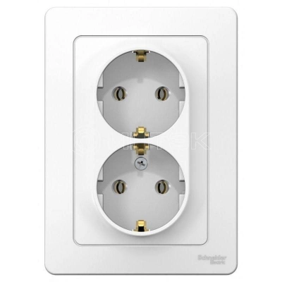 Розетка 2-м СП Blanca 16А IP20 250В с заземл. без защ. шторок бел. Systeme Electric BLNRS001021 изображение, фото