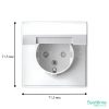 Розетка ArtGallery 16А IP20 с заземл. защ. шторки с крышкой механизм лотос Systeme Electric GAL001346 изображение, фото