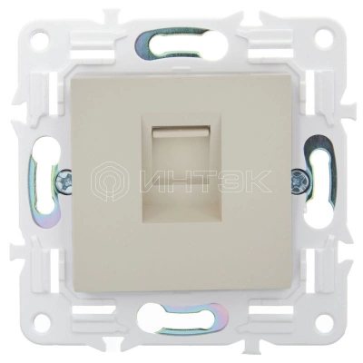 Розетка компьютерная RJ45 кат.5E SKANDY SK-K01B беж. IEK SK-K10-1-K10 изображение, фото