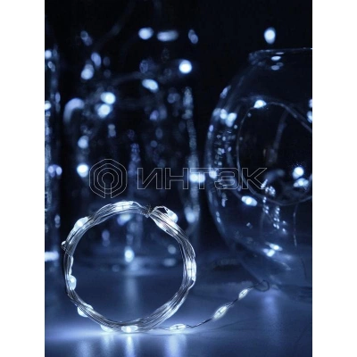 Гирлянда DC-G05-20WS2 20LED 2xCR2032 (в компл.) бел. (уп.2шт) ФАZА 5048010 изображение, фото