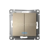 Выключатель 2-кл. СП AtlasDesign 10А IP20 (сх. 5а) 10AX с подсветкой механизм шампань Systeme Electric ATN000553 изображение, фото