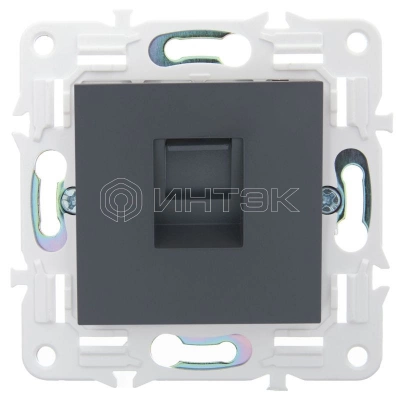 Розетка компьютерная RJ45 кат.5E SKANDY SK-K01T титан IEK SK-K10-1-K48 изображение, фото