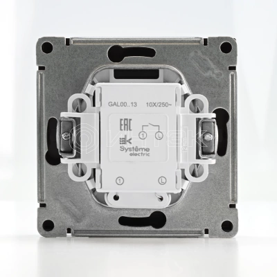 Выключатель 1-кл. ArtGallery (сх. 1а) 10AX с подсветкой механизм мокко Systeme Electric GAL000613 изображение, фото