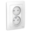 Розетка 2-м СП Blanca 16А IP20 250В без заземл. защ. шторки бел. Systeme Electric BLNRS000121 изображение, фото