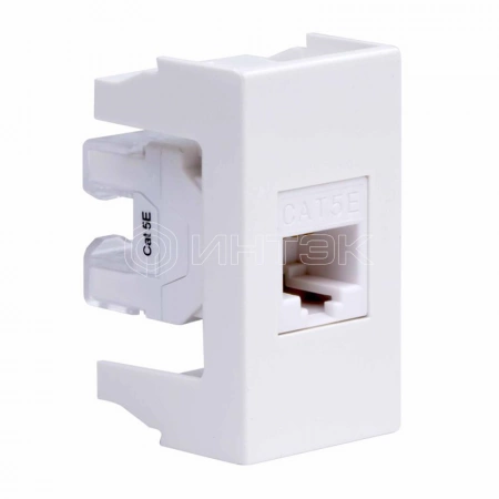 Розетка компьютерная 1-м 1мод. Viva RJ45 кат.5E бел. DKC 45038 изображение, фото