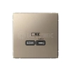Розетка USB ArtGallery тип C 65Вт QC PD высокоскор. ЗУ механизм шампань Systeme Electric GAL000527 изображение, фото