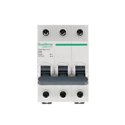 Выключатель автоматический модульный 3п C 25А 4.5кА City9 Set 400В Systeme Electric C9F34325 изображение, фото