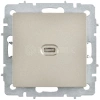 Розетка СП BRITE РЮ12-1-БрШ USB C 65Вт высокоскор. заряд. шампань IEK BR-U13-065-K37 изображение, фото
