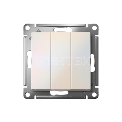 Выключатель 3-кл. СП AtlasDesign 10А IP20 (сх. 1+1+1) 10AX механизм жемчуж. Systeme Electric ATN000431 изображение, фото