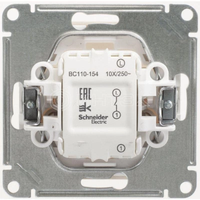 Выключатель 1-кл. СП W59 10А IP20 10AX механизм сл. кость Systeme Electric VS110-154-2-86 изображение, фото