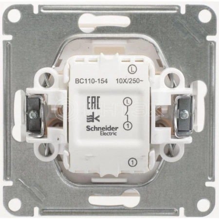 Выключатель 1-кл. СП W59 10А IP20 10AX механизм сл. кость Systeme Electric VS110-154-2-86 изображение, фото