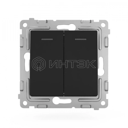 Выключатель 2-кл. СП Pixel 10А IP20 с индикатором механизм карбон TOKOV ELECTRIC TKE-PX-V2I-C14 изображение, фото