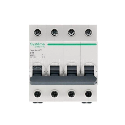Выключатель автоматический модульный 4п B 40А 4.5кА City9 Set 400В Systeme Electric C9F14440 изображение, фото