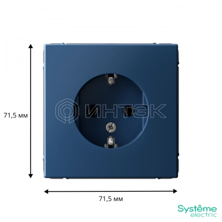 Розетка ArtGallery 16А с заземл. механизм аквамарин Systeme Electric GAL001143 изображение, фото