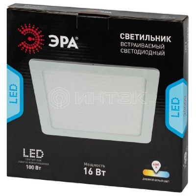 Светильник светодиодный LED 2-16-4K 16Вт 4000К встраив. квадратный ЭРА Б0058404 изображение, фото