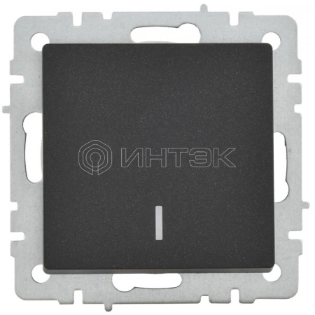 Выключатель 1-кл. СП BRITE ВС10-1-1-БрЧ 10А с индик. механизм черн. IEK BR-V10-1-10-K02 изображение, фото