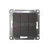 Выключатель 3-кл. AtlasDesign (сх. 1+1+1) 10AX механизм базальт Systeme Electric ATN001431 изображение, фото