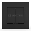 Выключатель 2-кл. СП Pixel 10А IP20 в сборе карбон TOKOV ELECTRIC TKE-PX-V2F-C14 изображение, фото