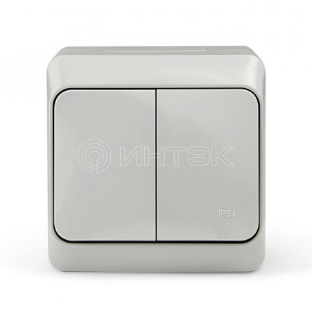 Выключатель 2-кл. ОП Nix 10А IP54 250В сер. TOKOV ELECTRIC TKE-NX-V2-C06-IP54 изображение, фото